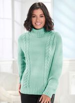 Pullover in Reiskornstrick MINT