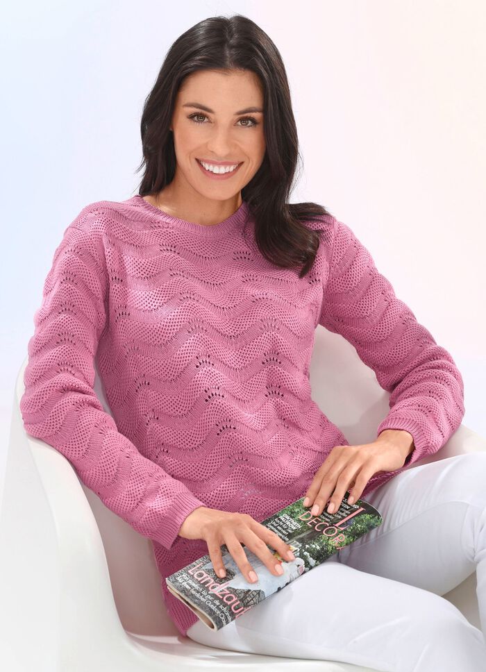 Pullover im Mustermix ROSA