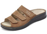 Mubb, bequeme Herren-Pantoletten, Weite H, mit herausnehmbarem Fussbett COGNAC