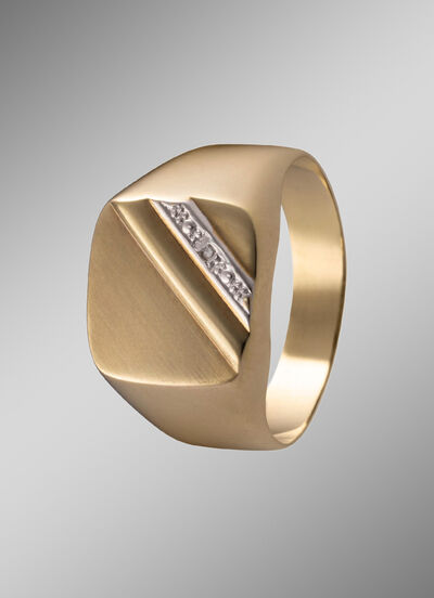 Herrenring mit Diamant 