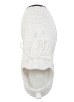 Schn&uuml;r-Sneaker aus strukturiertem Textilmaterial 