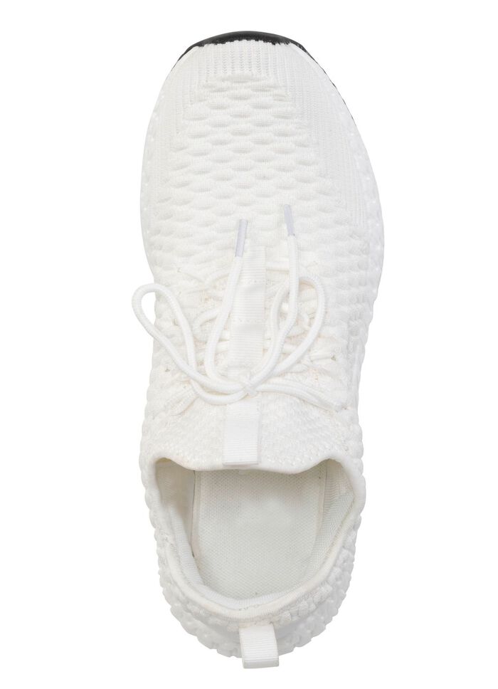 Schn&uuml;r-Sneaker aus strukturiertem Textilmaterial 