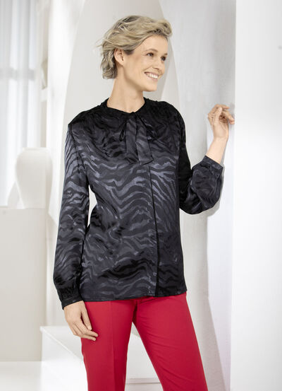 Bluse in Animal-Optik in 2 Farben 