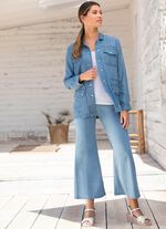 Culotte in 5-Pocket-Form  HELLBLAU