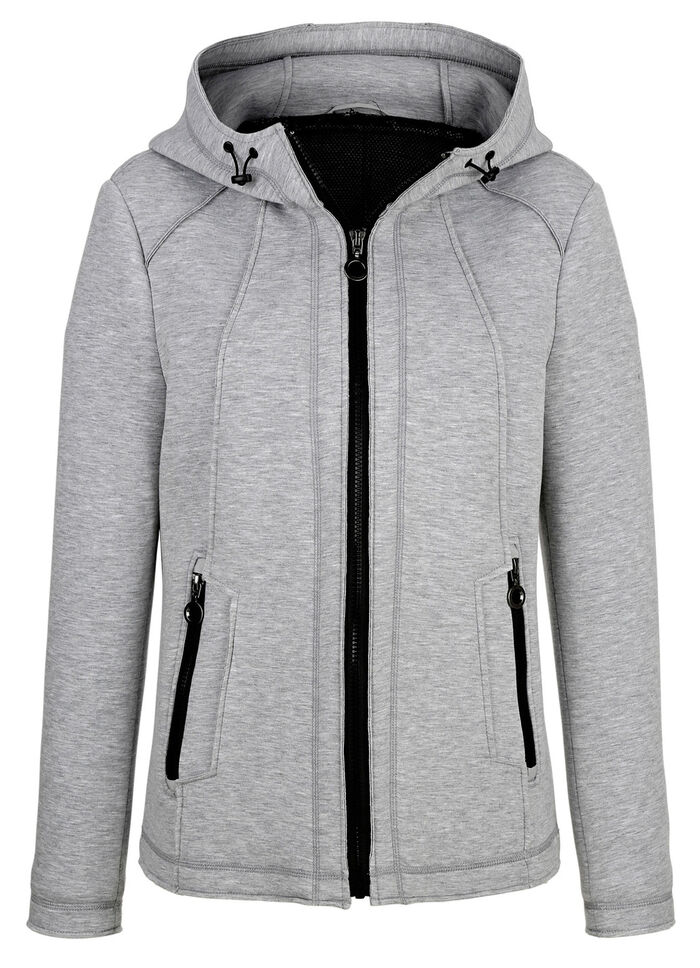 Jacke mit offenkantiger Verarbeitung 