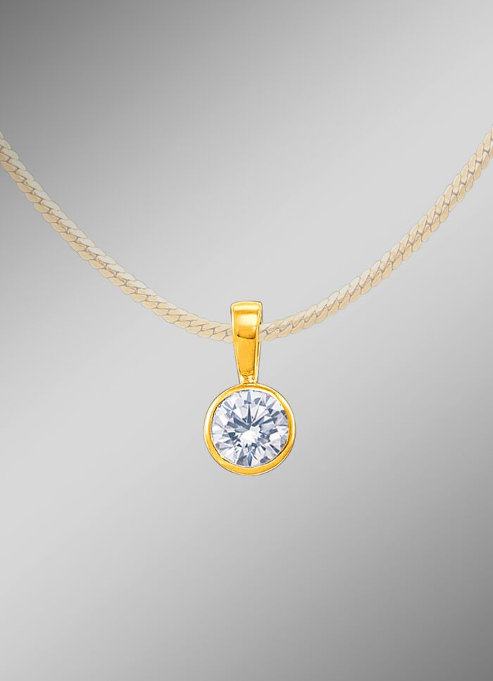 Massiver Anh&auml;nger mit Brillant 