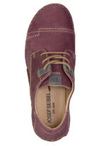 Josef Seibel, klassische Damen-Schnürschuhe, Weite G, mit herausnehmbarem Fussbett BEERE-GRAU