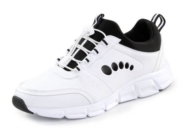 ELENA EDEN, stylische Damen-Sneaker, mit herausnehmbarem Fussbett WEISS-SCHWARZ