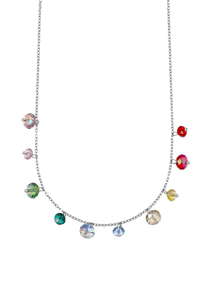 Halskette mit bunten Swarovski&reg;-Kristallen 