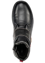 Waldläufer, bequeme Damen-Stiefeletten, Weite H, mit herausnehmbarem Fussbett SCHWARZ-ROT