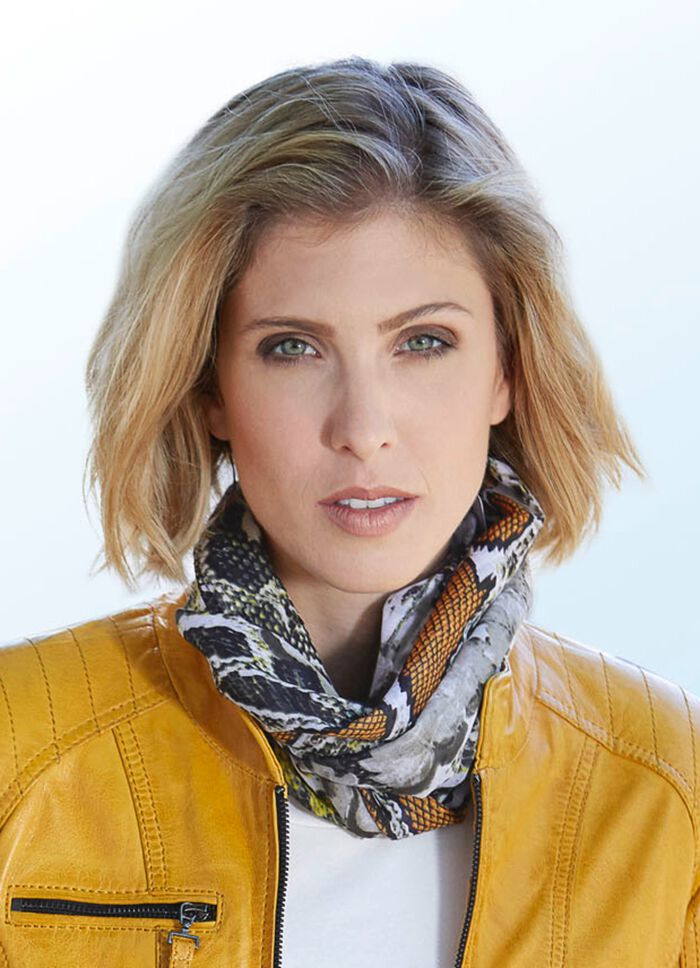 Schal mit Reptildessin 