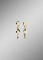 Ohrstecker aus vergoldetem Edelstahl mit Kristallen 