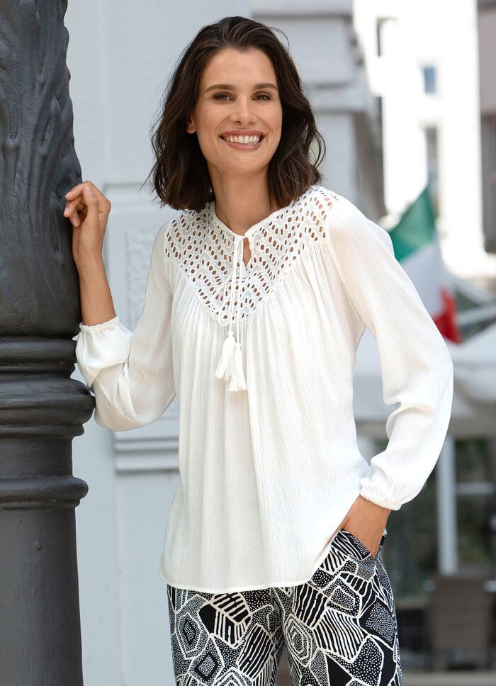 Tunika mit Bindeband ECRU