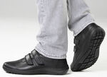 Waldläufer, bequeme Herren-Slipper, Weite H, mit herausnehmbarem Fussbett SCHWARZ
