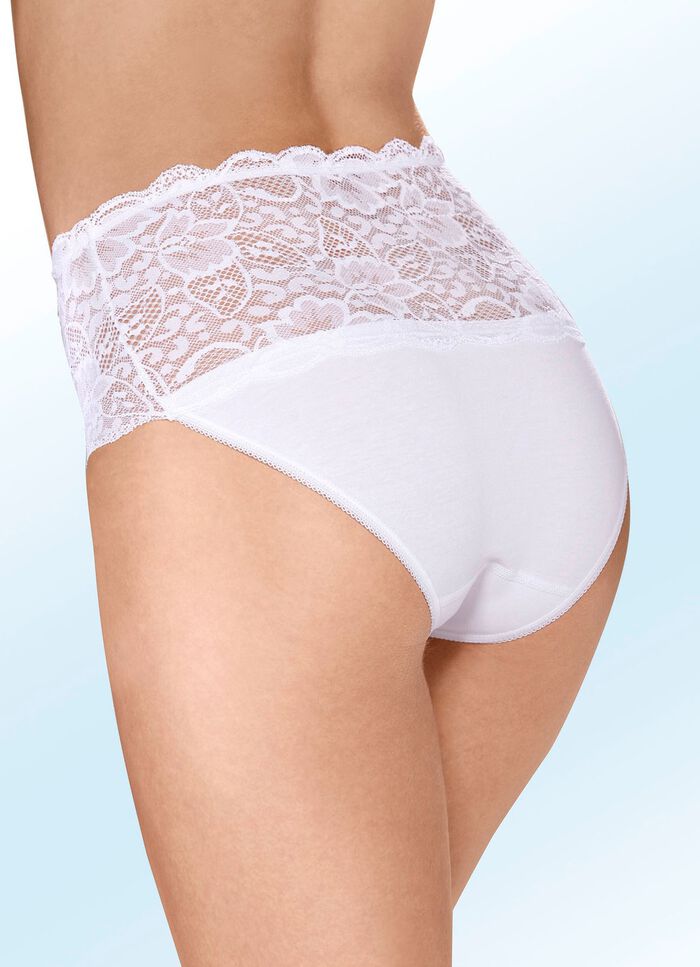 Dreierpack Slips mit Elastikspitze 