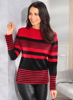 Pullover in Streifen-Mustermix 