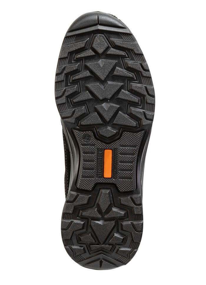 Schn&uuml;rschuh aus Veloursleder und Textilmaterial SCHWARZ