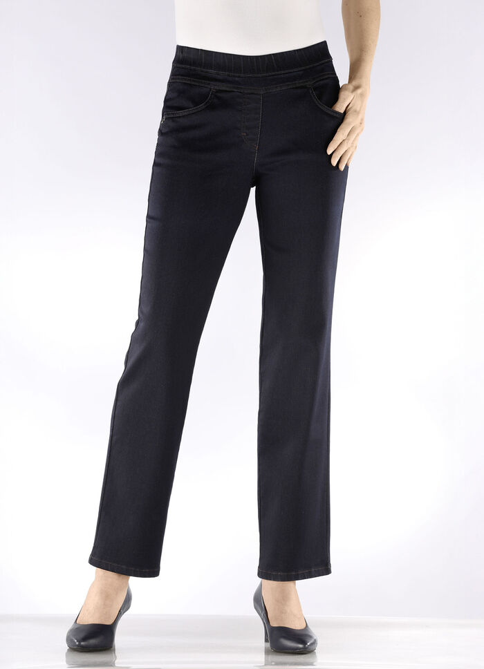 Jeans in Schlupfform DUNKELBLAU