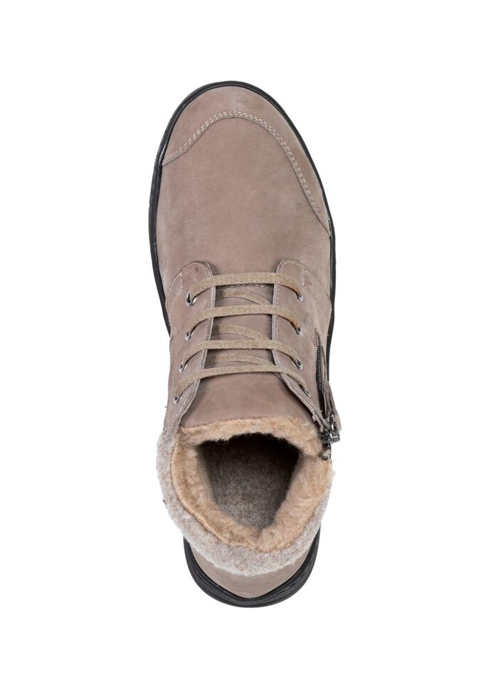 ELENA EDEN, gef&uuml;tterte Damen-Boots, Winterschuhe, Weite H, mit herausnehmbarem Fussbett TAUPE