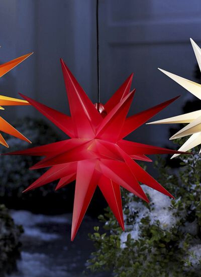Beleuchteter Weihnachtsstern mit Timer 