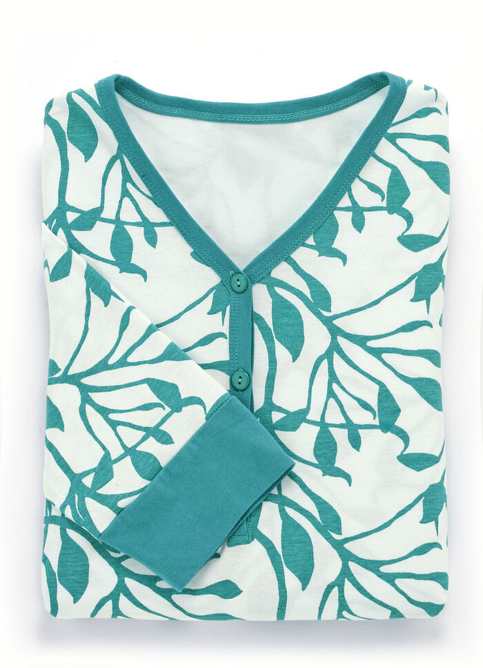 Zweierpack Nachthemden, knielang mit Knopfleiste  