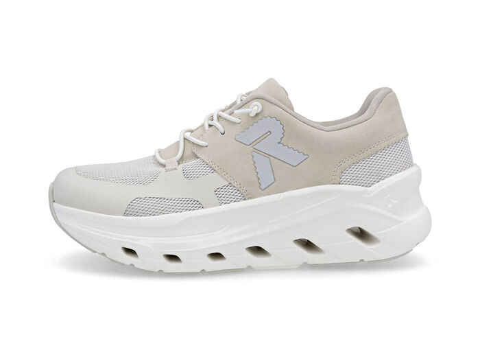 Rieker, sportive Damen-Sneaker, Weite G, mit herausnehmbarem Fussbett HELLBEIGE