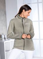 Jacke mit Jacquardmuster BEIGE-OLIV