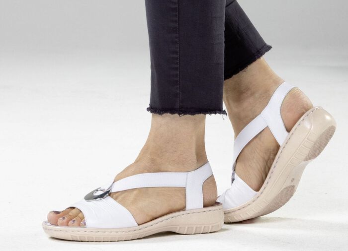 ELENA EDEN, leichte Damen-Sandalen, Weite H, mit Elastik-Bandage 