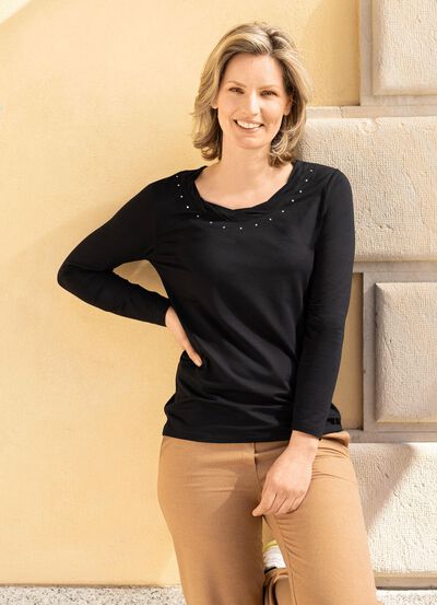 Shirt mit charmanter Verarbeitung in 2 Farben 