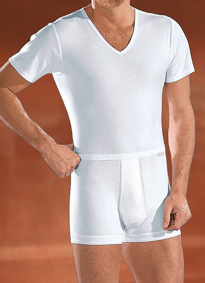 Mey Noblesse Zweierpack Unterhosen aus Feinripp mit Eingriff, wei&szlig; 