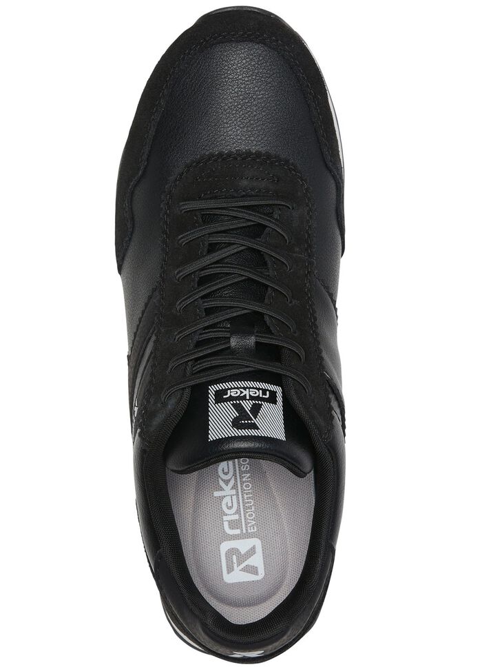 Schn&uuml;r-Sneaker mit herausnehmbarem Textilfussbett SCHWARZ