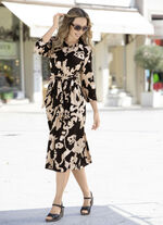 Kleid mit Bindegürtel 