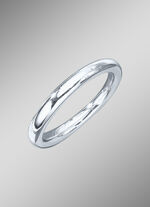 Hochglänzender Partnerring aus Weissgold 