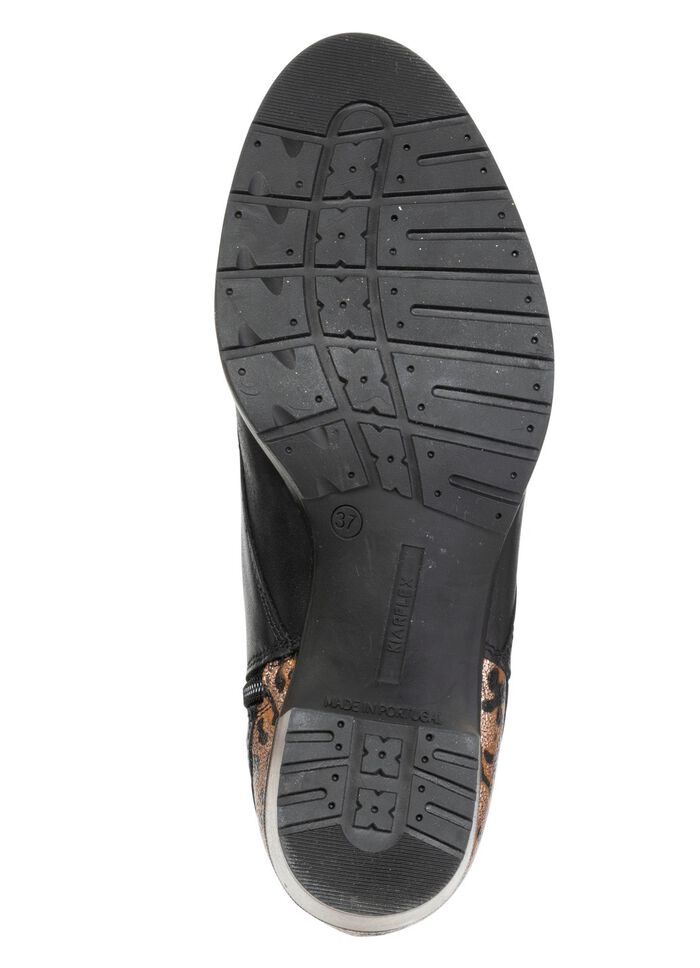 ELENA EDEN, trendige Damen-Stiefeletten, Weite G, mit herausnehmbarem Fussbett SCHWARZ-BRAUN