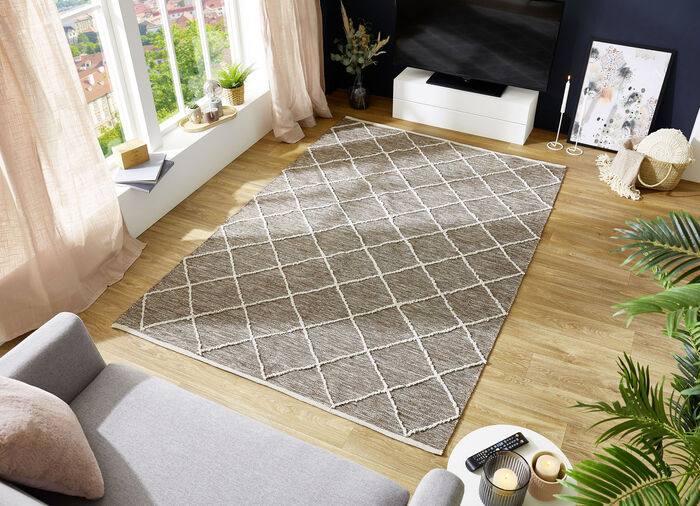 Moderne Brücken und Teppiche aus 100% Baumwolle BRAUN