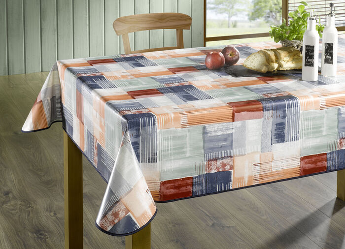 Wachstuch-Tischdecke in Patchwork-Optik 