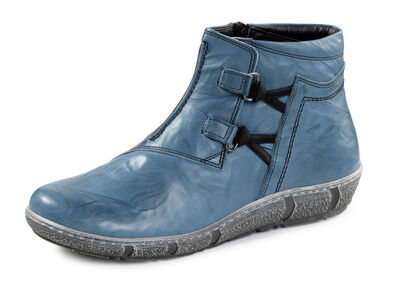 Gemini Bootie mit Knitter-Struktur und seitlichen Elastikeinsätzen 