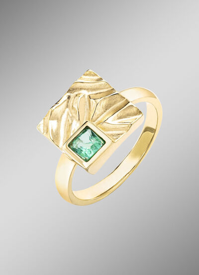 Edler Damenring mit Smaragd 