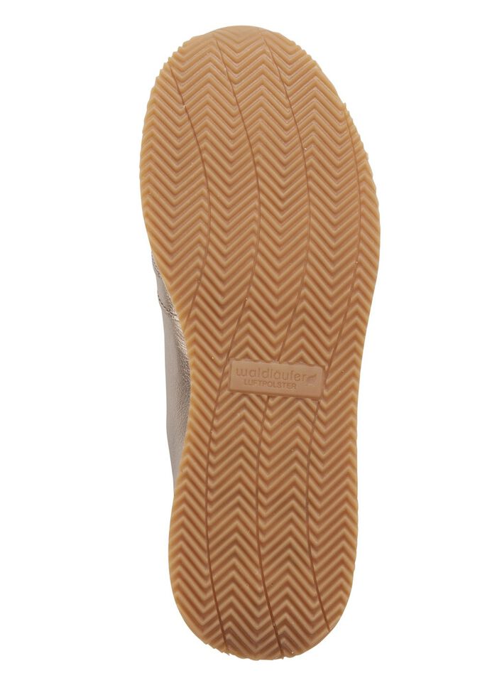 Schn&uuml;r-Sneaker aus genarbtem Nappaleder BRONZE