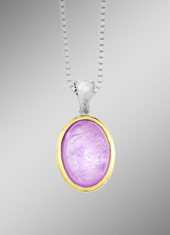 Anh&auml;nger in Bicolor mit Milky-Kunzit 