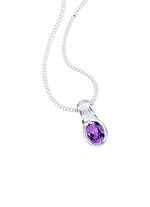 Anhänger mit echt Amethyst und synth. Zirkonia 