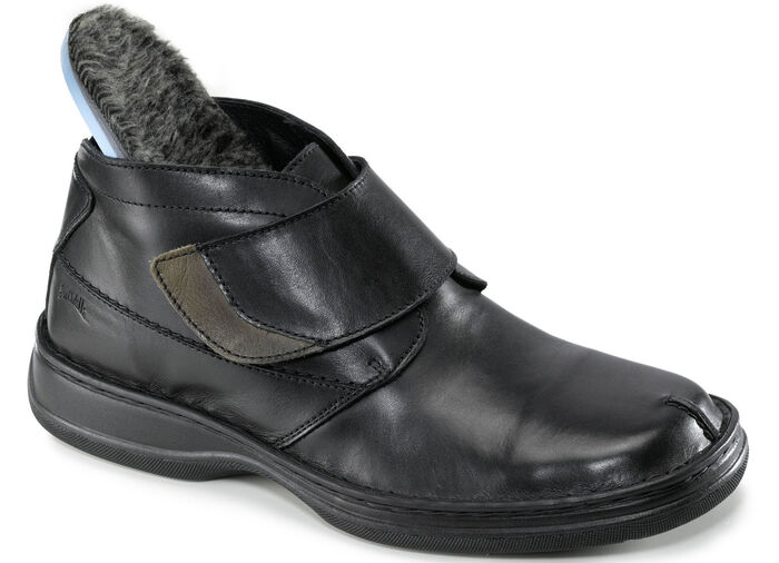 GINO GALANTE, gefütterte Herren-Boots, Winterschuhe, Weite K, mit herausnehmbarem Fussbett SCHWARZ-GRAU