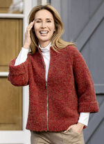 Strickjacke aus Bouclégarn 