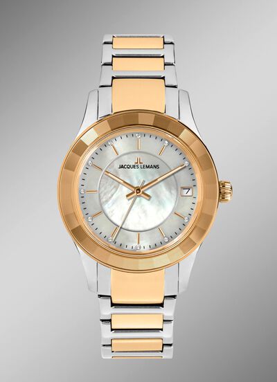 Jacques Lemans Quartz-Damenuhr - Eleganz in Bicolor 