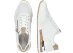 Remonte Sneaker mit unterlegter Zierlochung WEISS-SAND