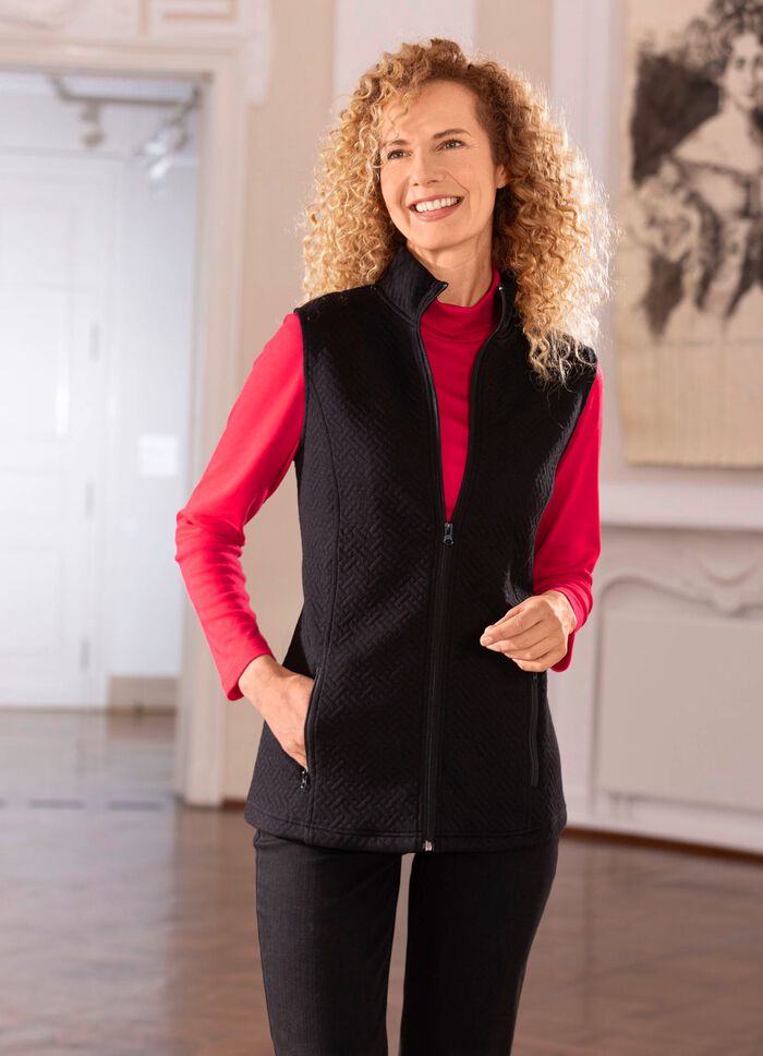 Sweatweste mit durchgehendem Reissverschluss 