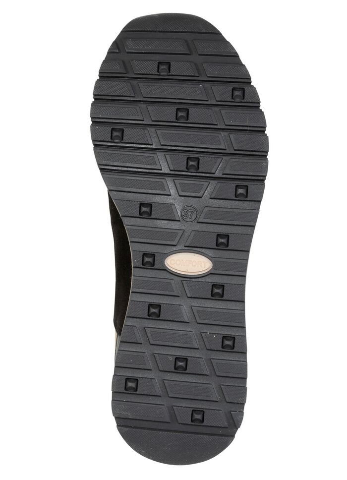 laurakent, stylische Damen-Sneaker, Weite G, mit herausnehmbarem Fussbett SCHWARZ-BORDEAUX-GOLD