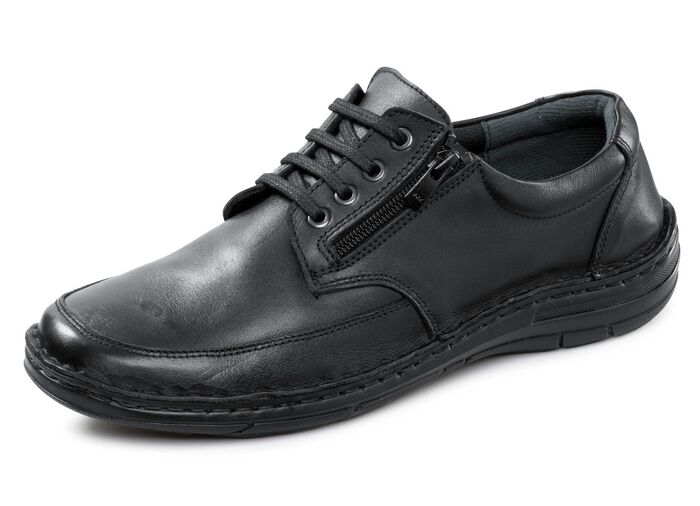 GINO GALANTE, klassische Herren-Schn&uuml;rschuhe, mit herausnehmbarem Fussbett SCHWARZ