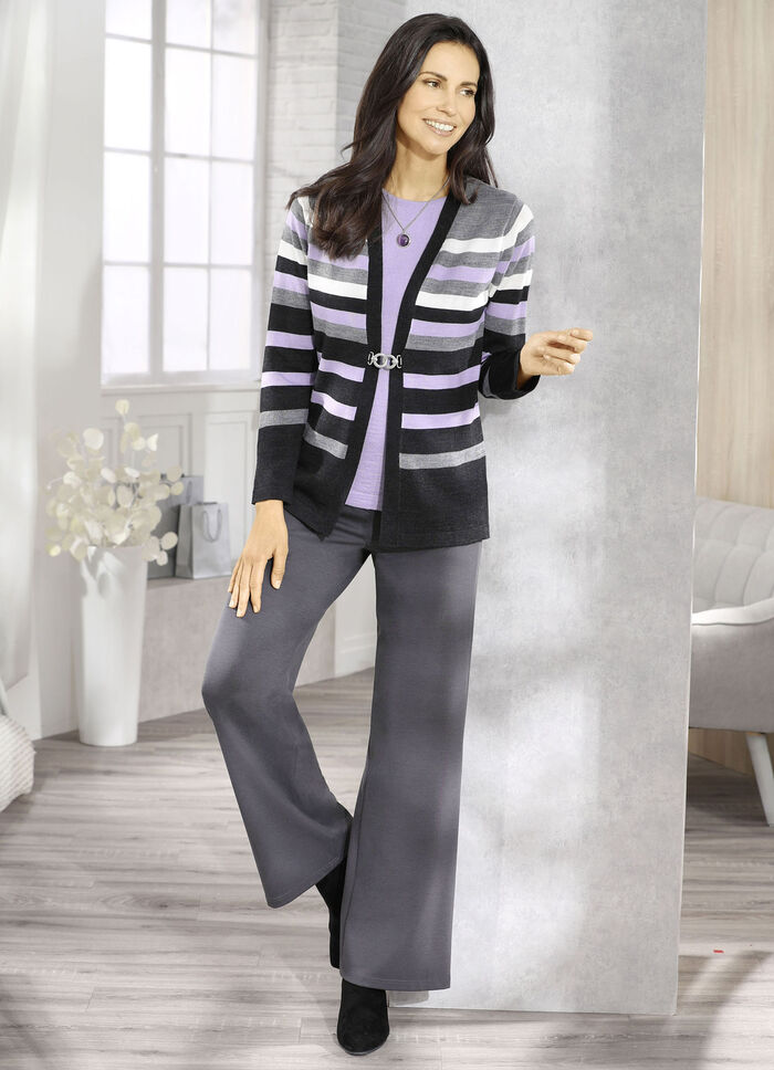 Schicke Hose in bequemer Weite  ANTHRAZIT MELIERT