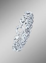 Schweres K&ouml;nigsketten-Armband mit Schmuck-Federring 